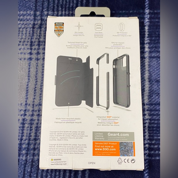 ‼️CLEARANCE‼️Eco Folio-style case w/credit card slots for iPhone 11 ProMax-Black - Picture 10 of 12